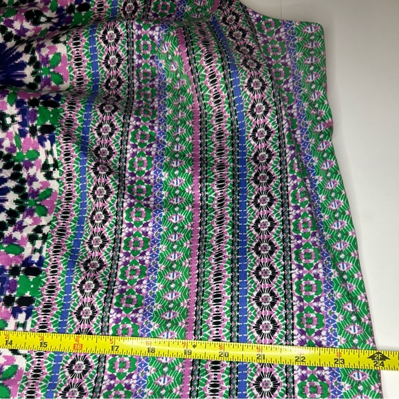 London Times Womens 16W Preppy Coastal Pink Green Purple‎ White Print Dress - Picture 5 of 15